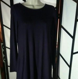 Lainab Navy Blue Long Sleeve Tee Shirt Dress NWOT